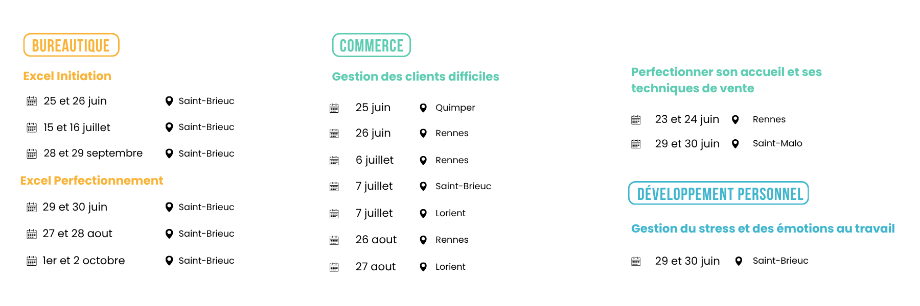 Dates sessions été HOP' Form